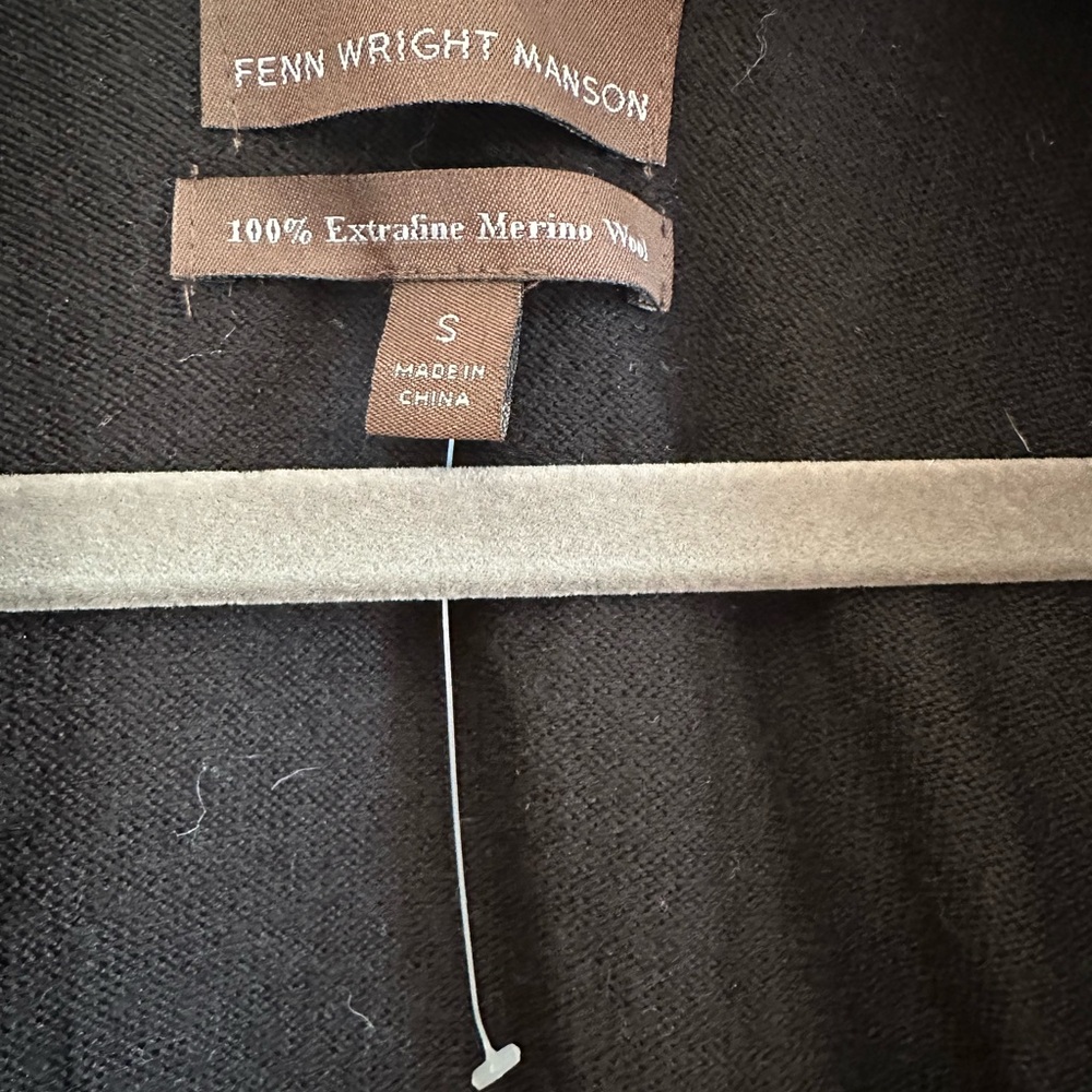 Fenn Wright Manson Shawl Button Front Pockets 100… - image 2